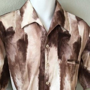 1970s Alan Stuart poly mens shirt